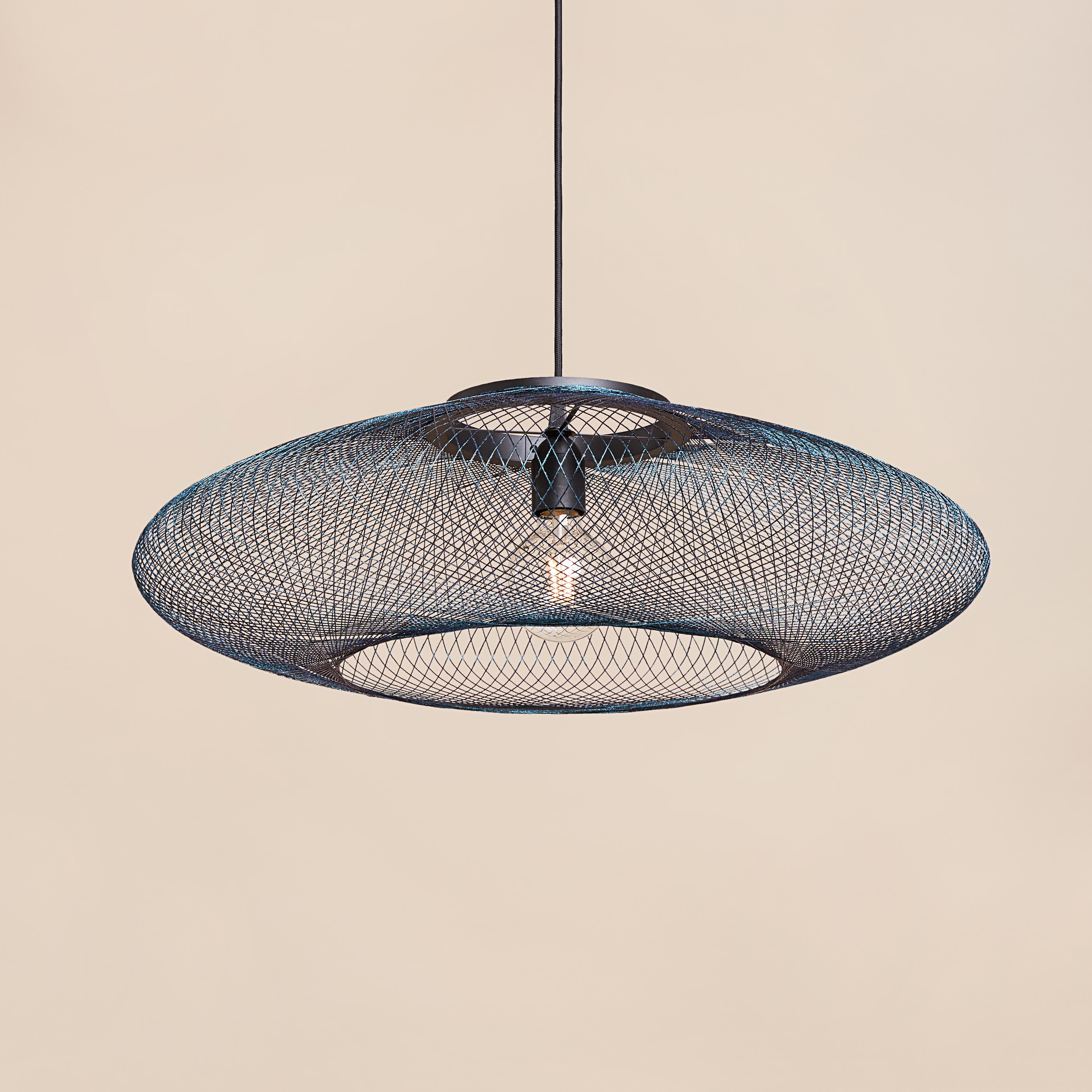 Dutch Small Iridescent UFO Pendant Lamp by Atelier Robotiq For Sale