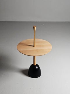 Small iron and oak coffee table by Haslev, Denmark, 1960s