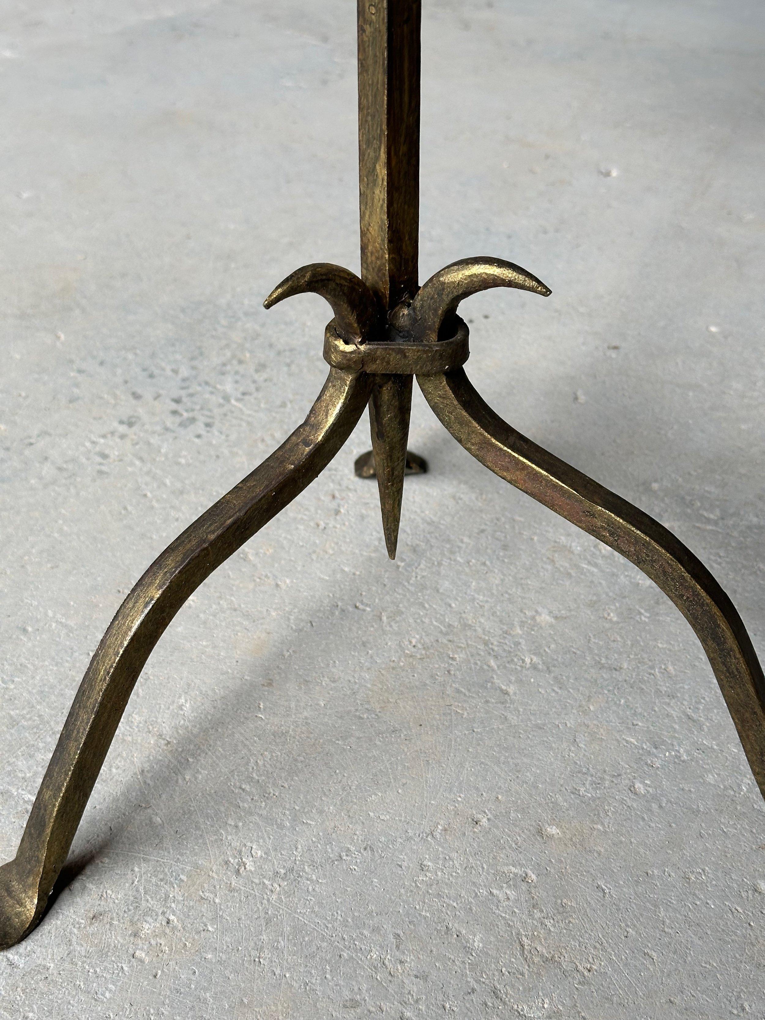 Small Iron Drinks Table with Pointed Stem For Sale 1