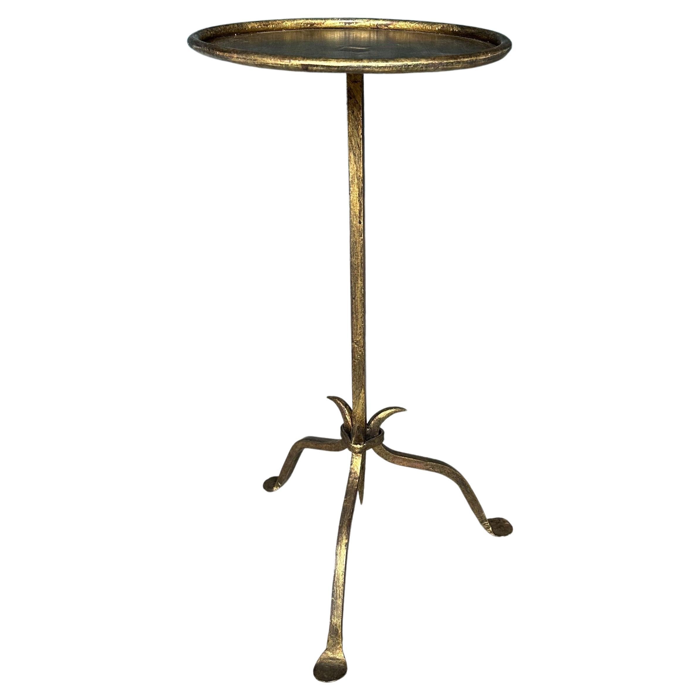 Small Iron Drinks Table with Pointed Stem For Sale