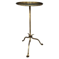 Small Iron Drinks Table with Pointed Stem