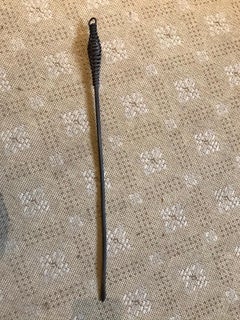 Small Iron Fire Poker with Spiral Handle, circa 1900