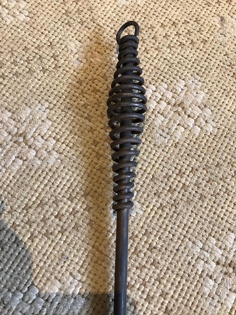 Small Iron Fire Poker with Spiral Handle, circa 1900 For Sale at