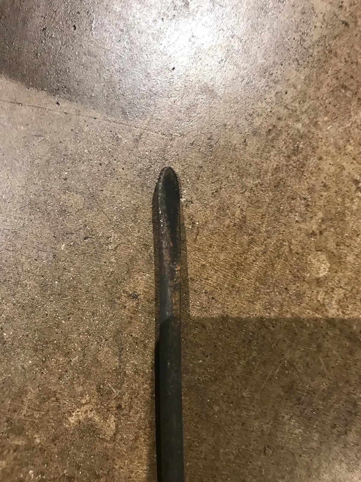 Small Iron Fire Poker with Spiral Handle, circa 1900 In Good Condition For Sale In Atlanta, GA