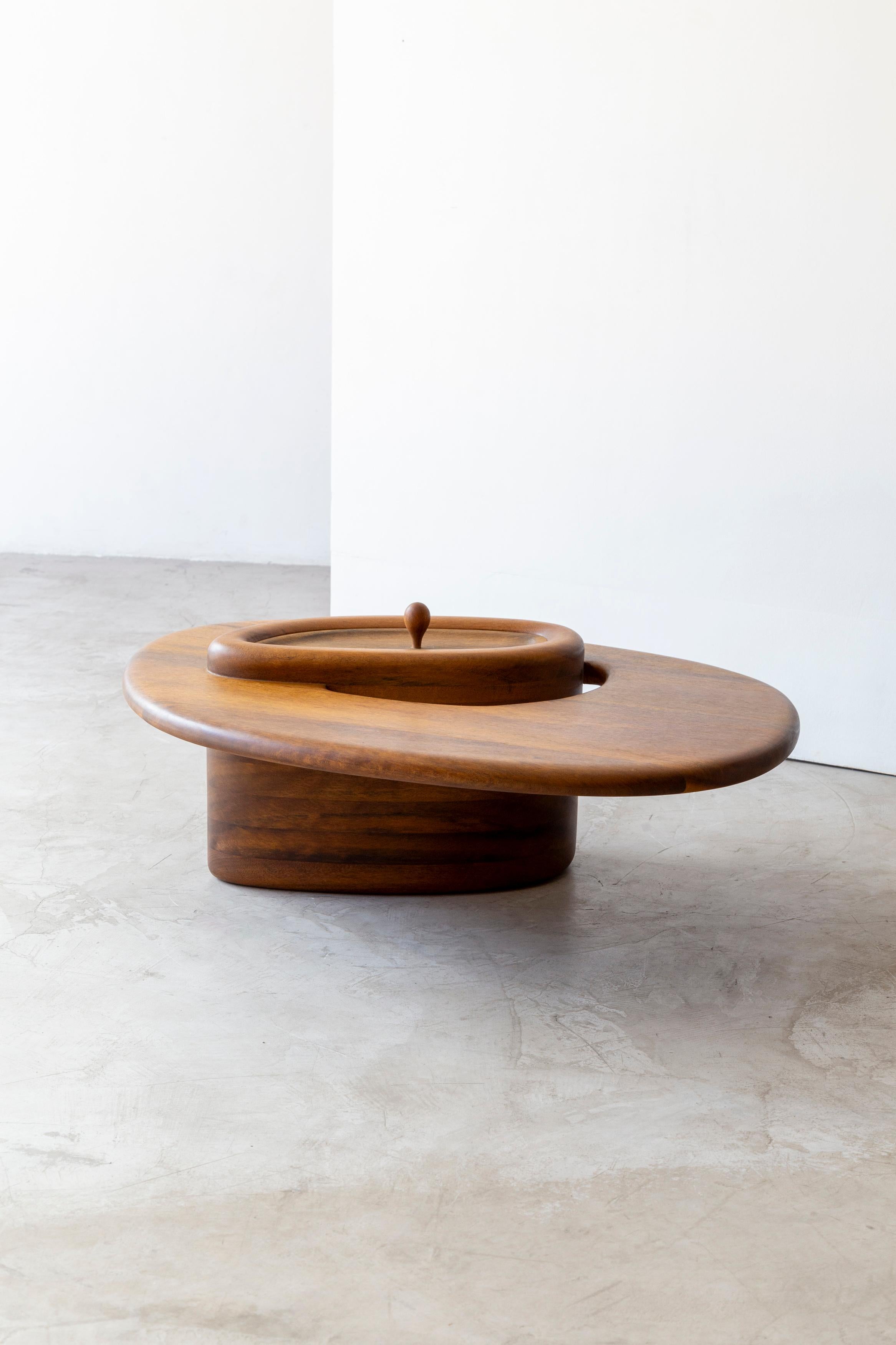 Wood Small Ita Center Table by Estudio Prosa For Sale