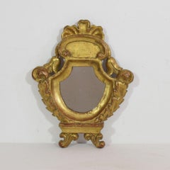 Small Italian 18th Century Giltwood Neoclassical Mirror