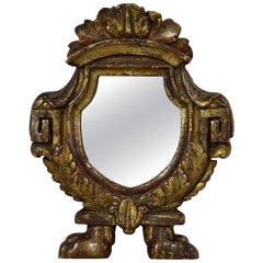 Small Italian 18th Century Giltwood Neoclassical Mirror