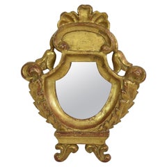 Small Italian 18th Century Giltwood Neoclassical Mirror