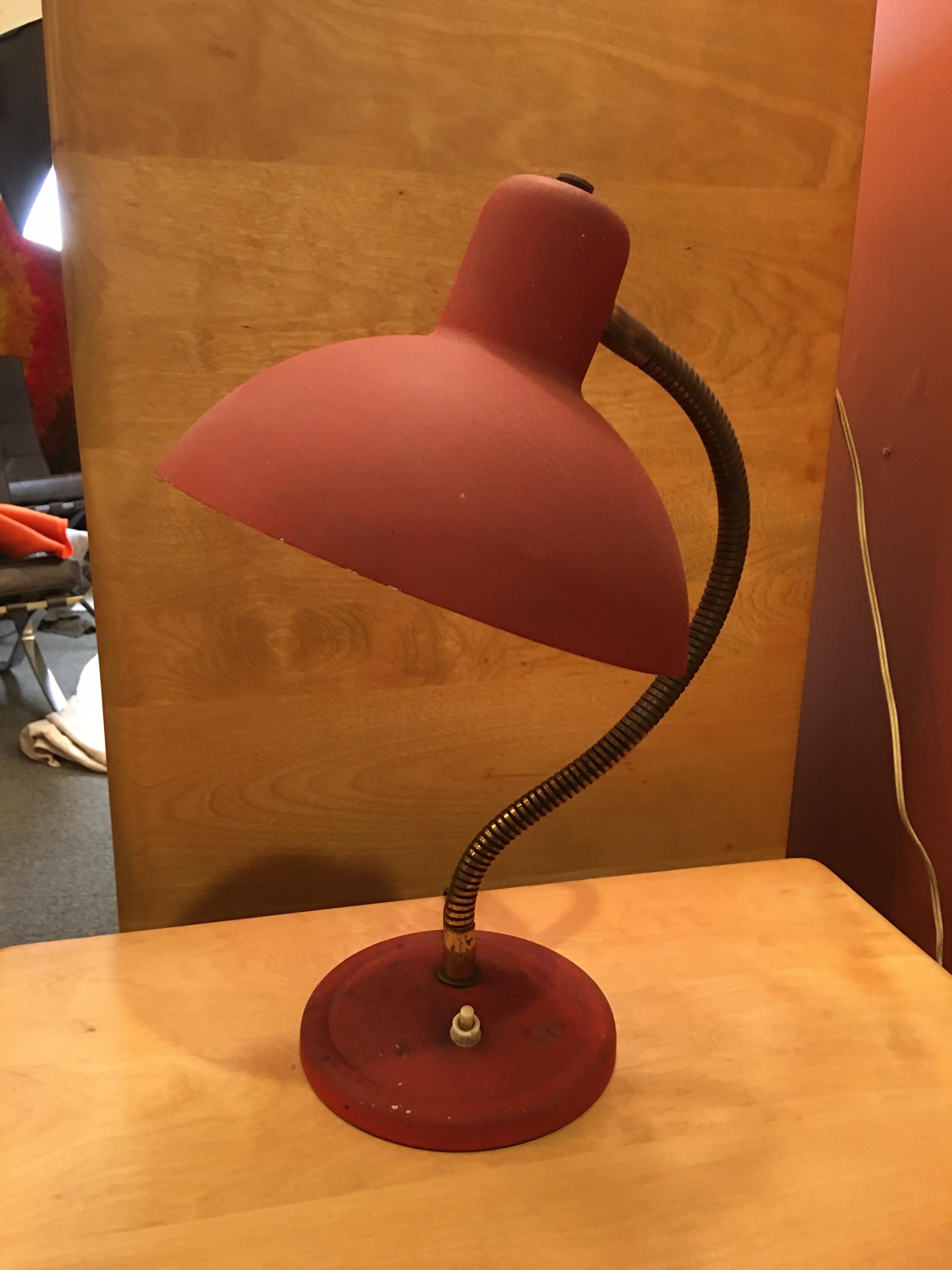 Mid-20th Century Small Italian Adjustable Desk or Table Lamp