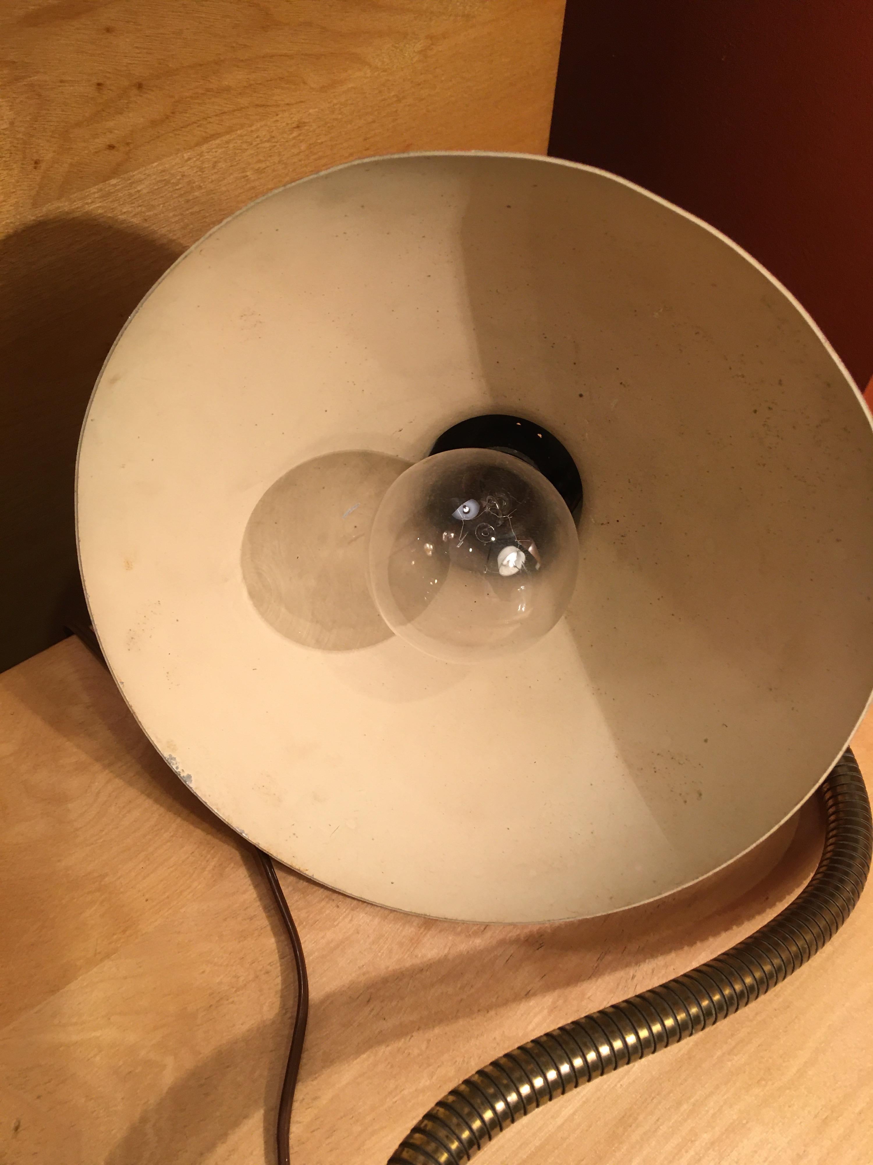 Metal Small Italian Adjustable Desk or Table Lamp