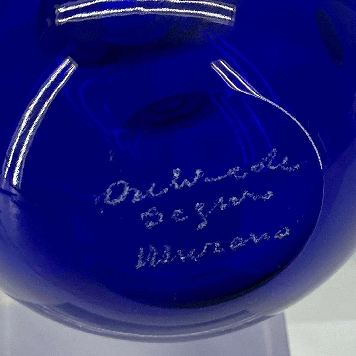 Small Italian Cobalt Blue Vase by Seguso Murano for Tiffany 5