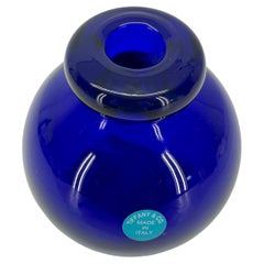Small Italian Cobalt Blue Vase by Seguso Murano for Tiffany