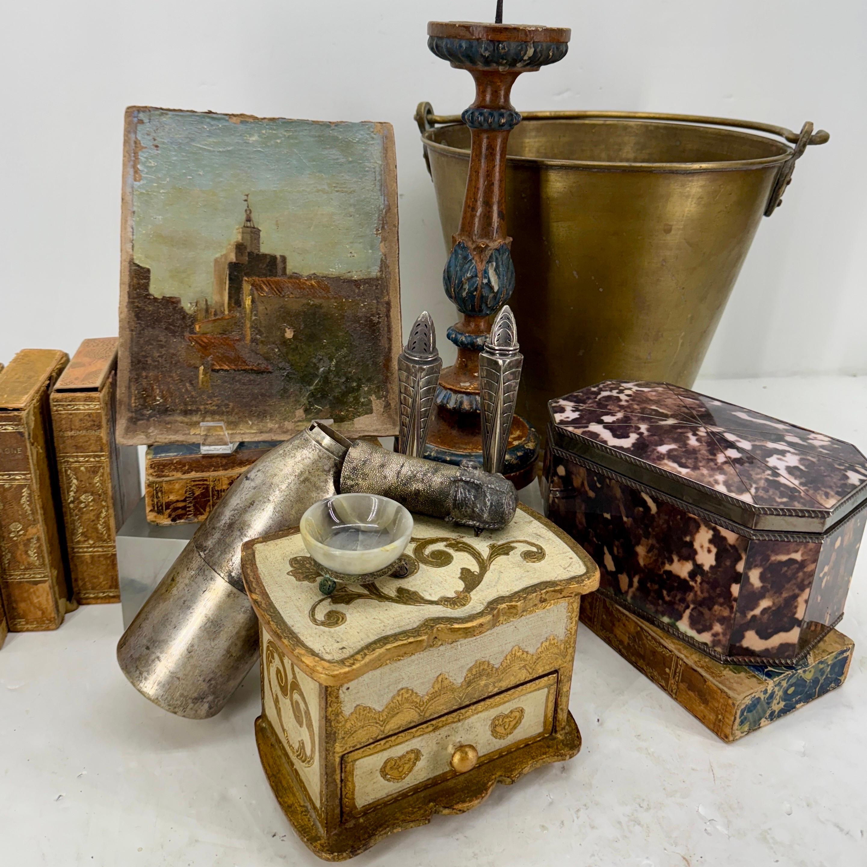 Pequeña cajonera italiana florentina para joyas en miniatura en venta 8