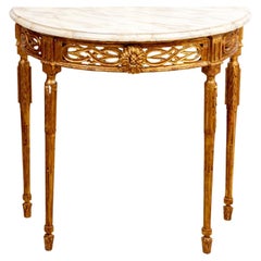 Small Italian Gilt Console Table