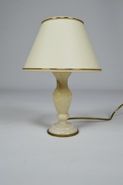 Small Italian Lamp in White Marble, circa 1920