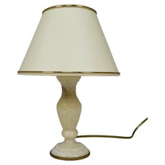 Vintage Small Italian Lamp in White Marble, circa 1920