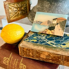 Small Italian Pietra Dura Inlaid Marble Mosaic Plaque Artwork by G. Ugolini