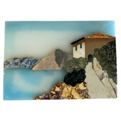 Small Italian Pietra Dura Inlaid Marble Mosaic Plaque Artwork by G. Ugolini