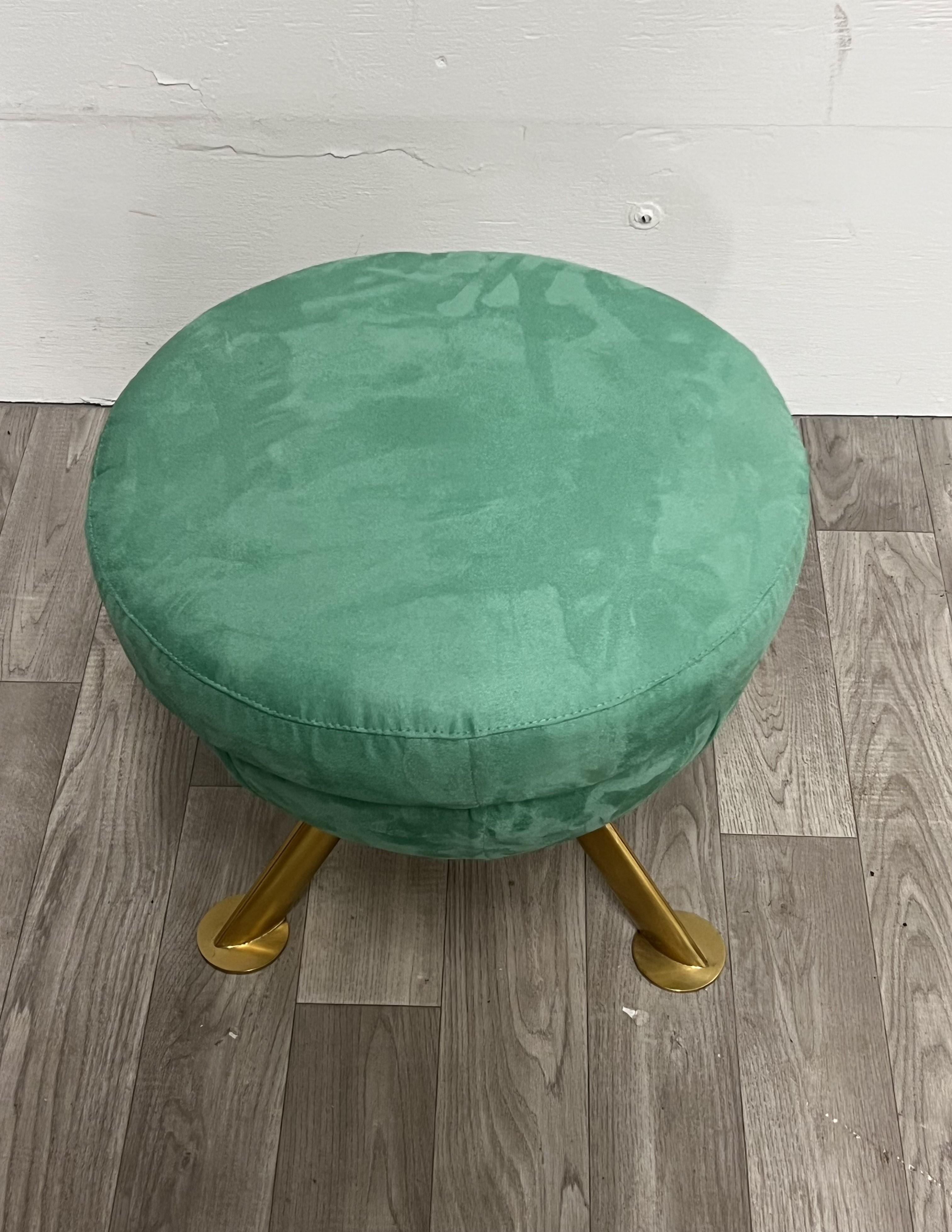 Laiton Petit tabouret italien en vente