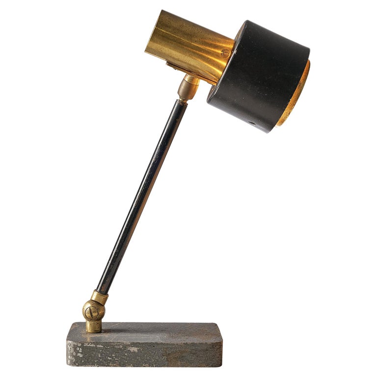 Small Italian Table Lamp in Brass For Sale