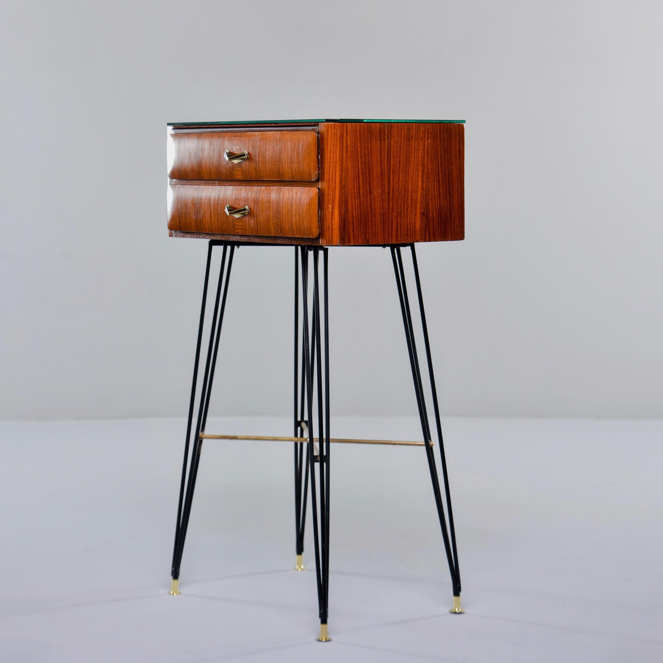 Small Italian Two-Drawer Side Cabinet with Hairpin Legs 2