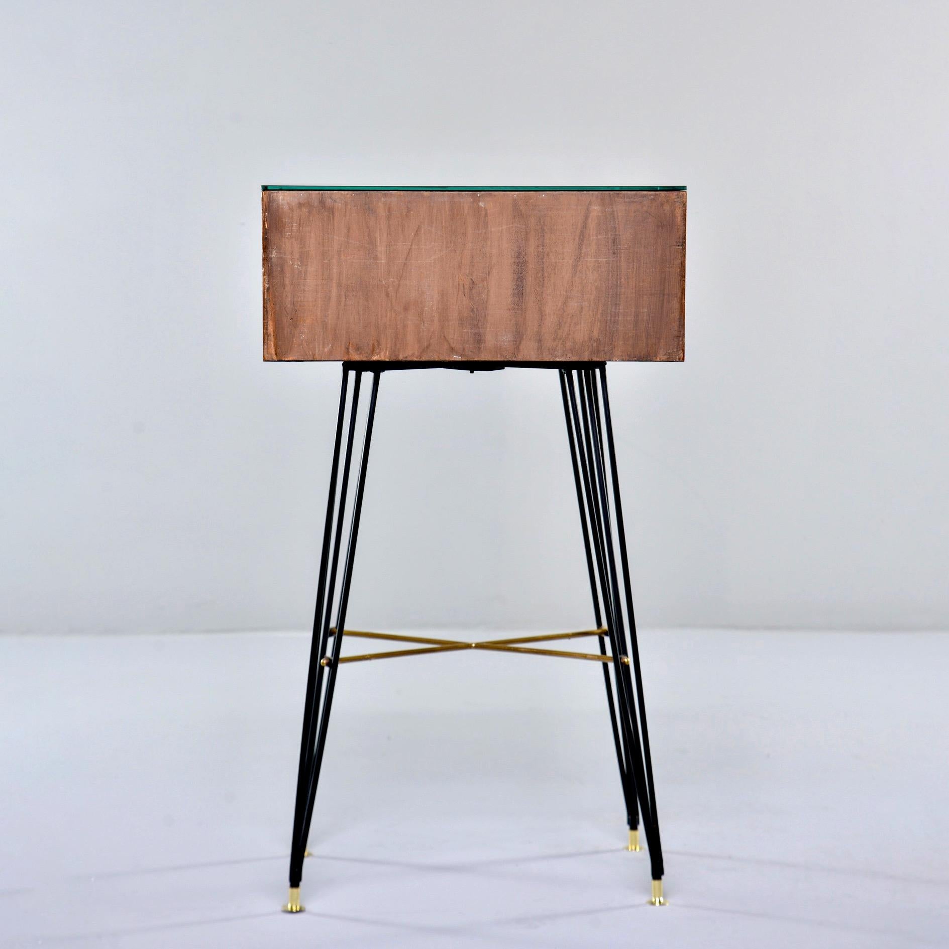 20th Century Small Italian Two-Drawer Side Cabinet with Hairpin Legs