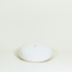 Small Ivory Glazed Porcelain Hermit Bowl with Rustic Rim