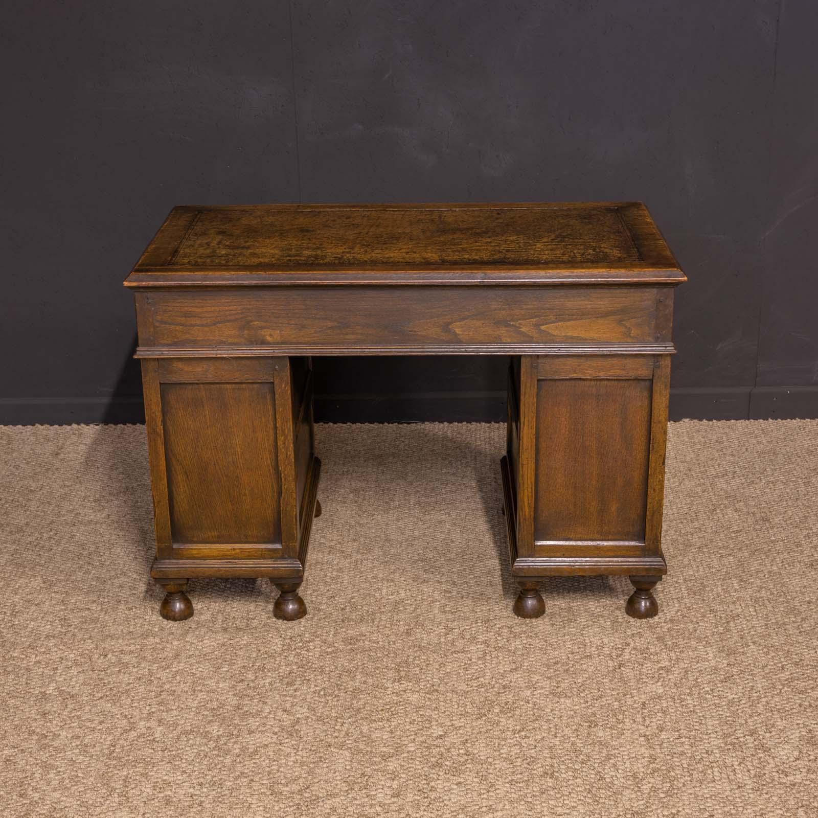 Small Jacobean Style Oak Writing Desk 3