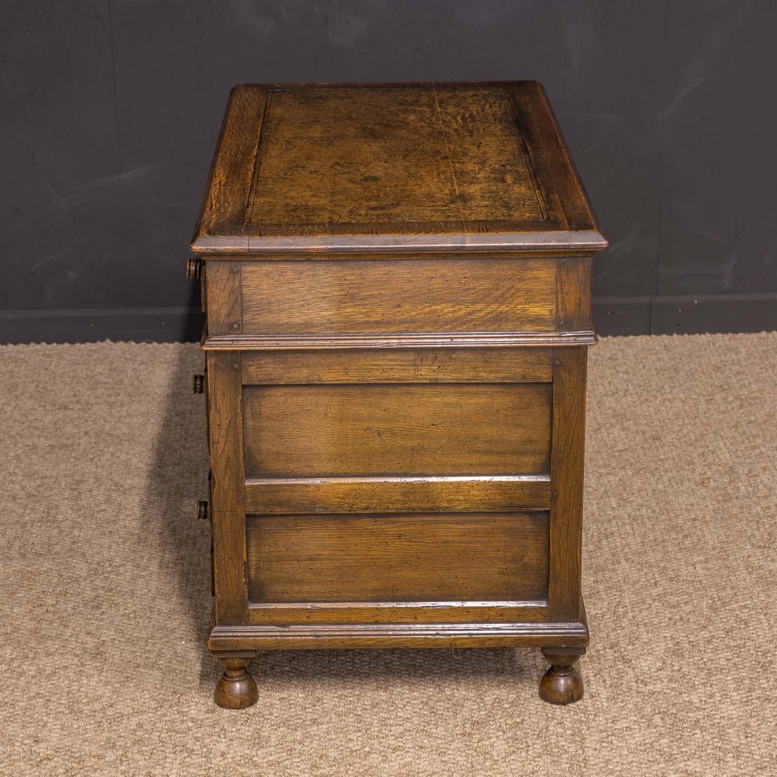 Small Jacobean Style Oak Writing Desk 4