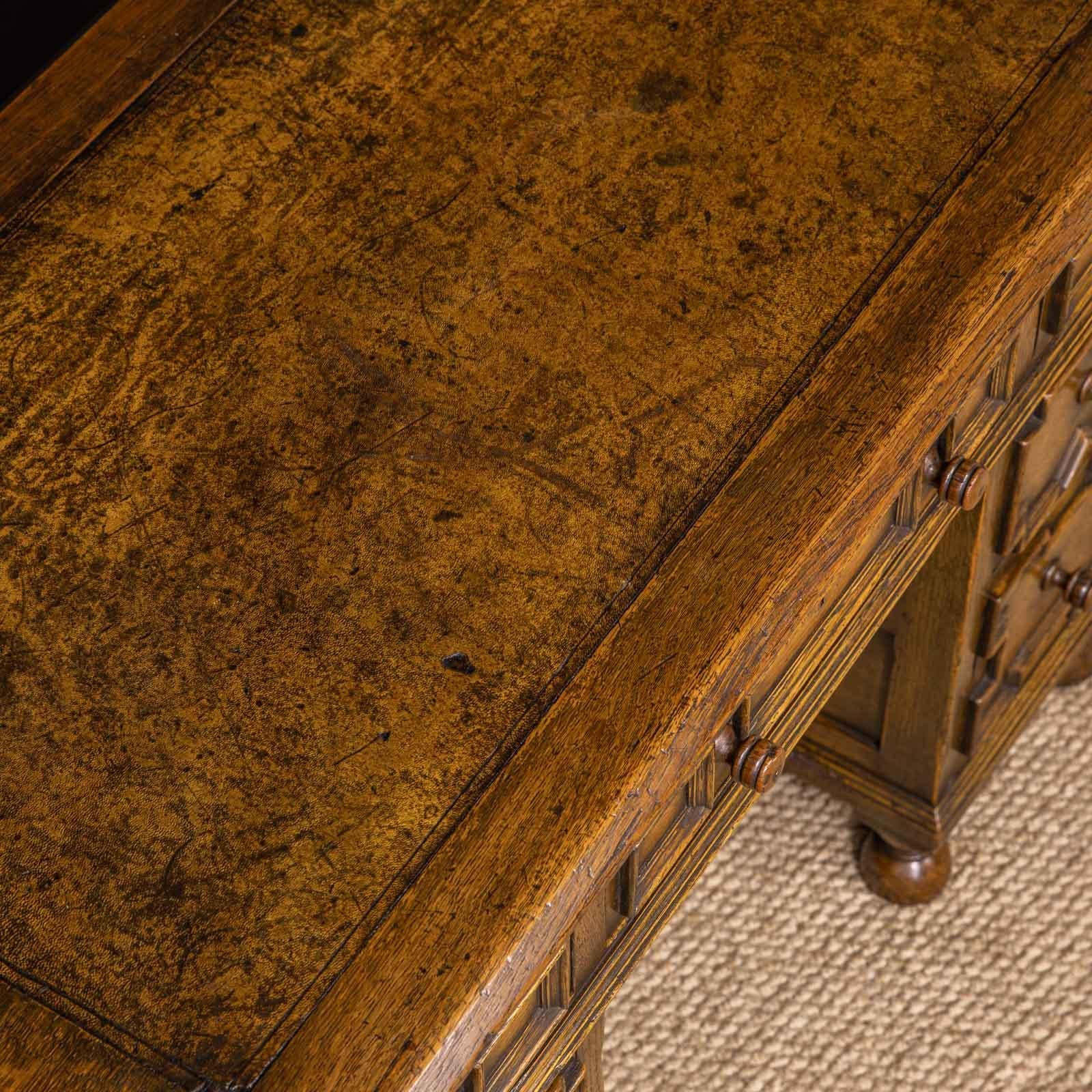 Mid-20th Century Small Jacobean Style Oak Writing Desk