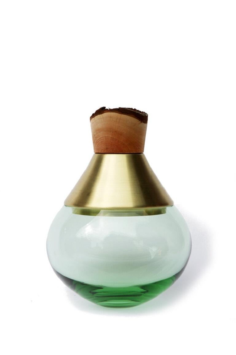 Organic Modern Small Jade and Copper Patina India Vessel II, Pia Wüstenberg For Sale