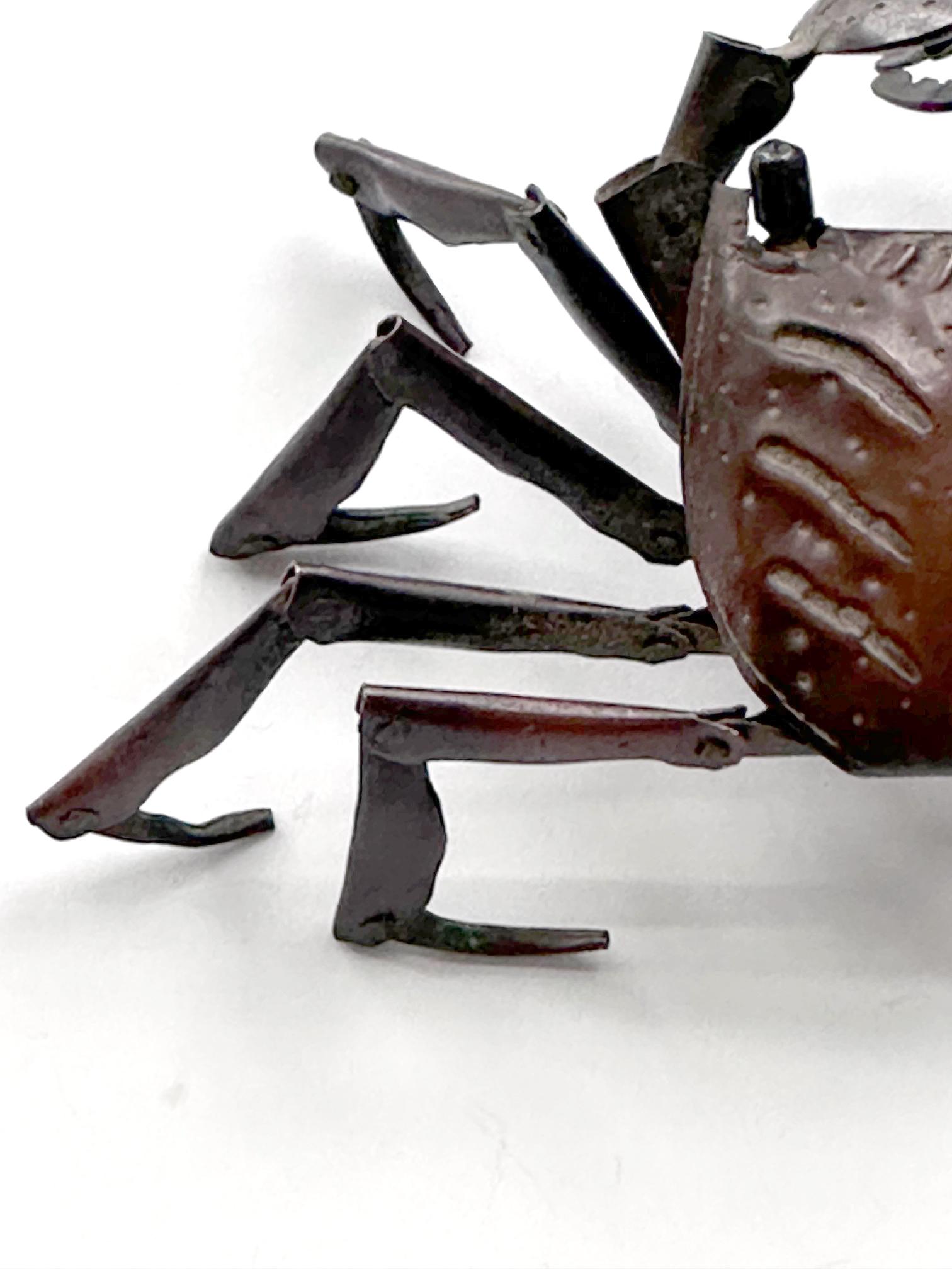 Small Japanese Articulate Crab Jizai Okimono Meiji Period Signed For Sale 5