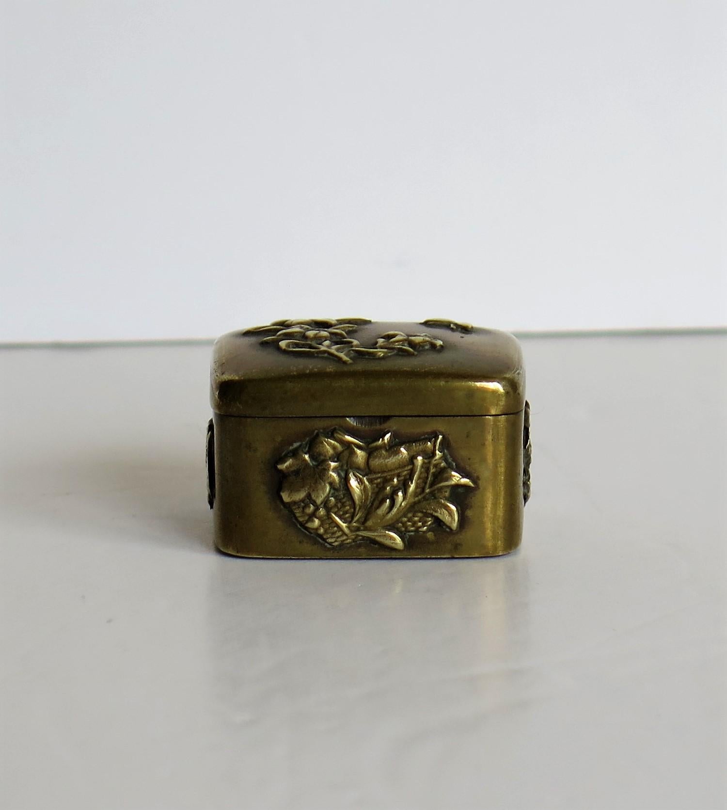 small brass box