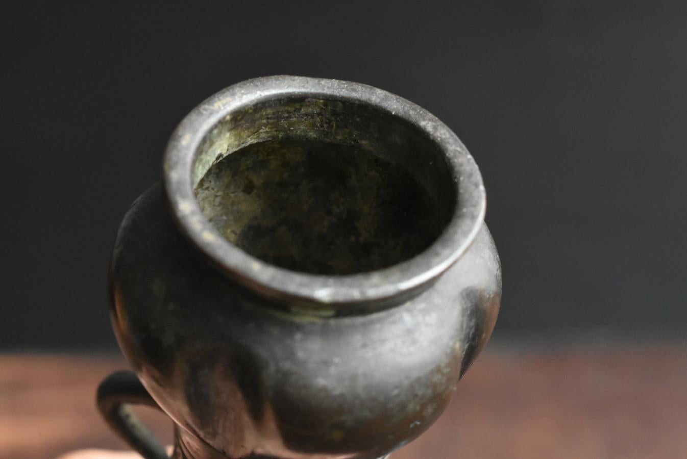 Small Japanese copper vase made in the late Edo period / 1750-1868 / Flower vase For Sale 7