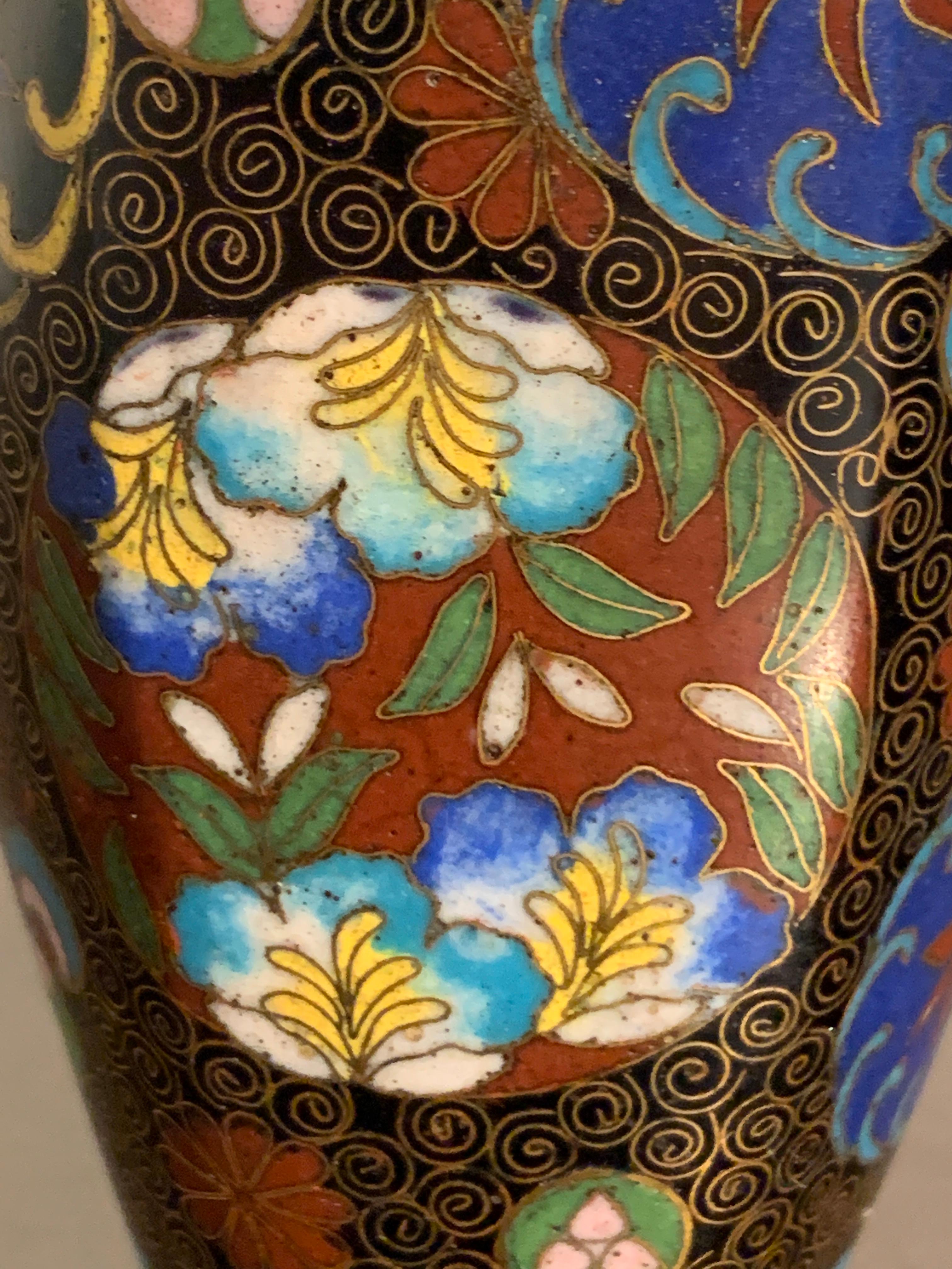 Small Japanese Hexagonal Cloisonné Vase, Meiji Period, Japan 4