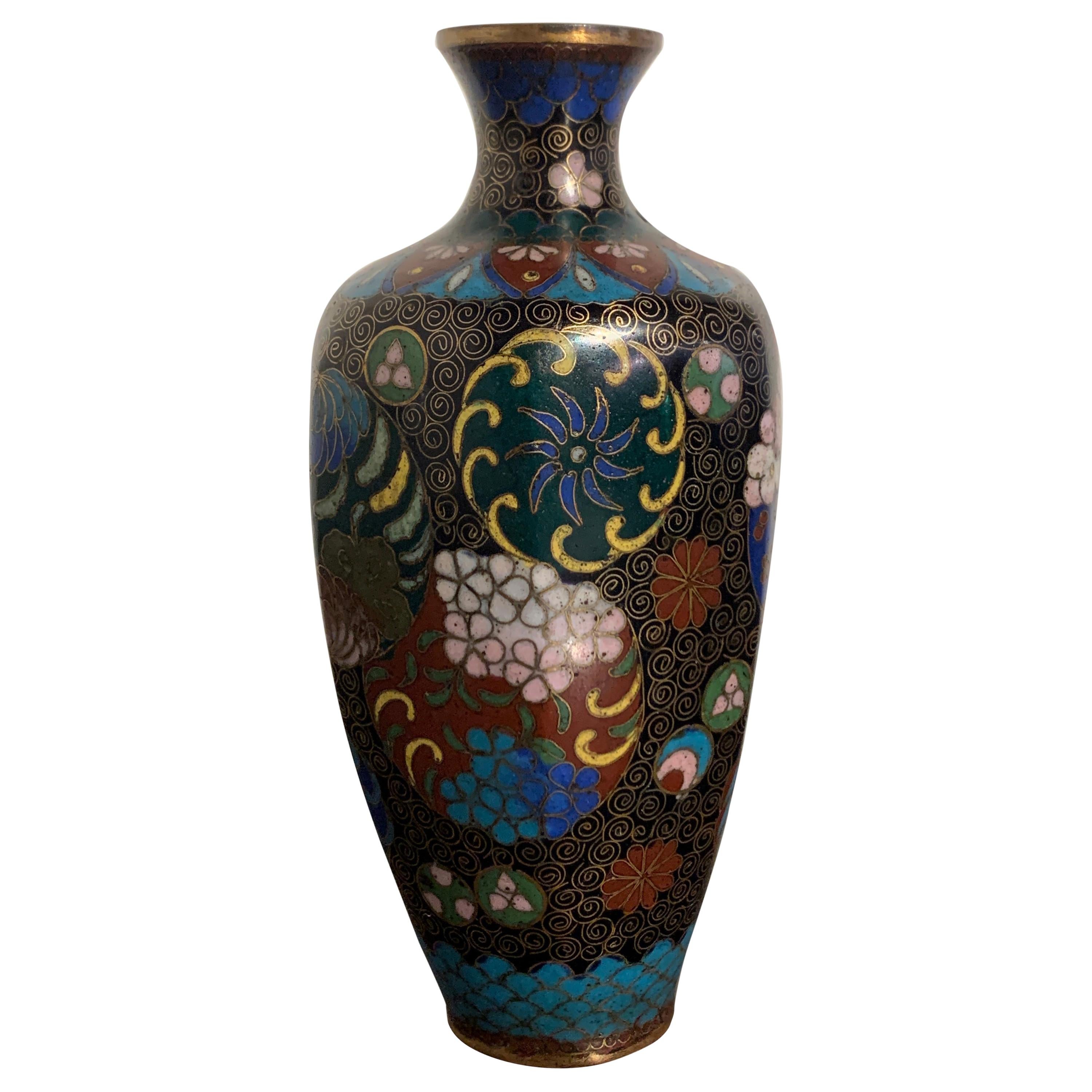 Small Japanese Hexagonal Cloisonné Vase, Meiji Period, Japan