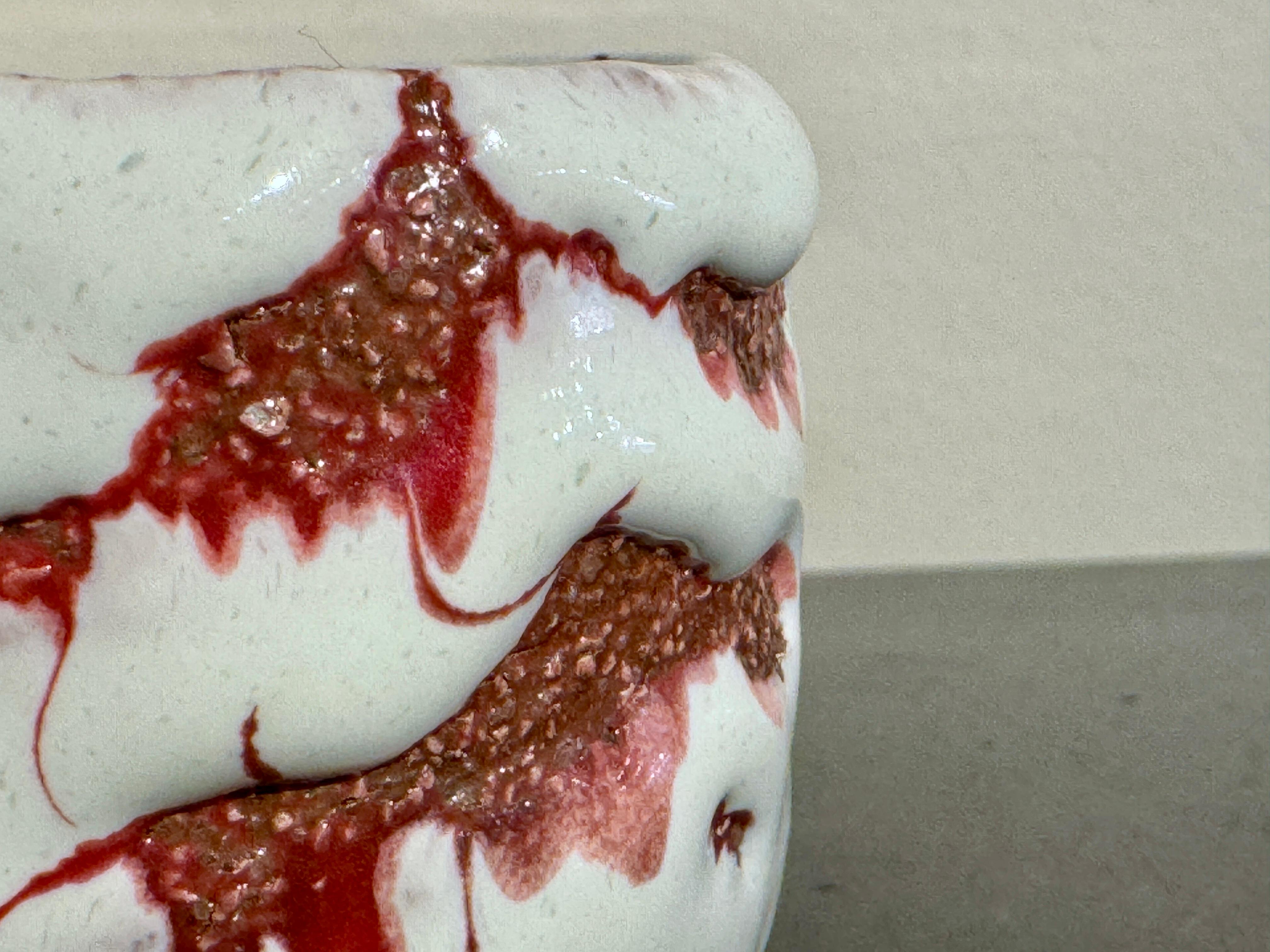 Japanische Oni Hagi Chawan (Teeschale)  von Seigan Yamane, ca. 2010, Japan im Angebot 4