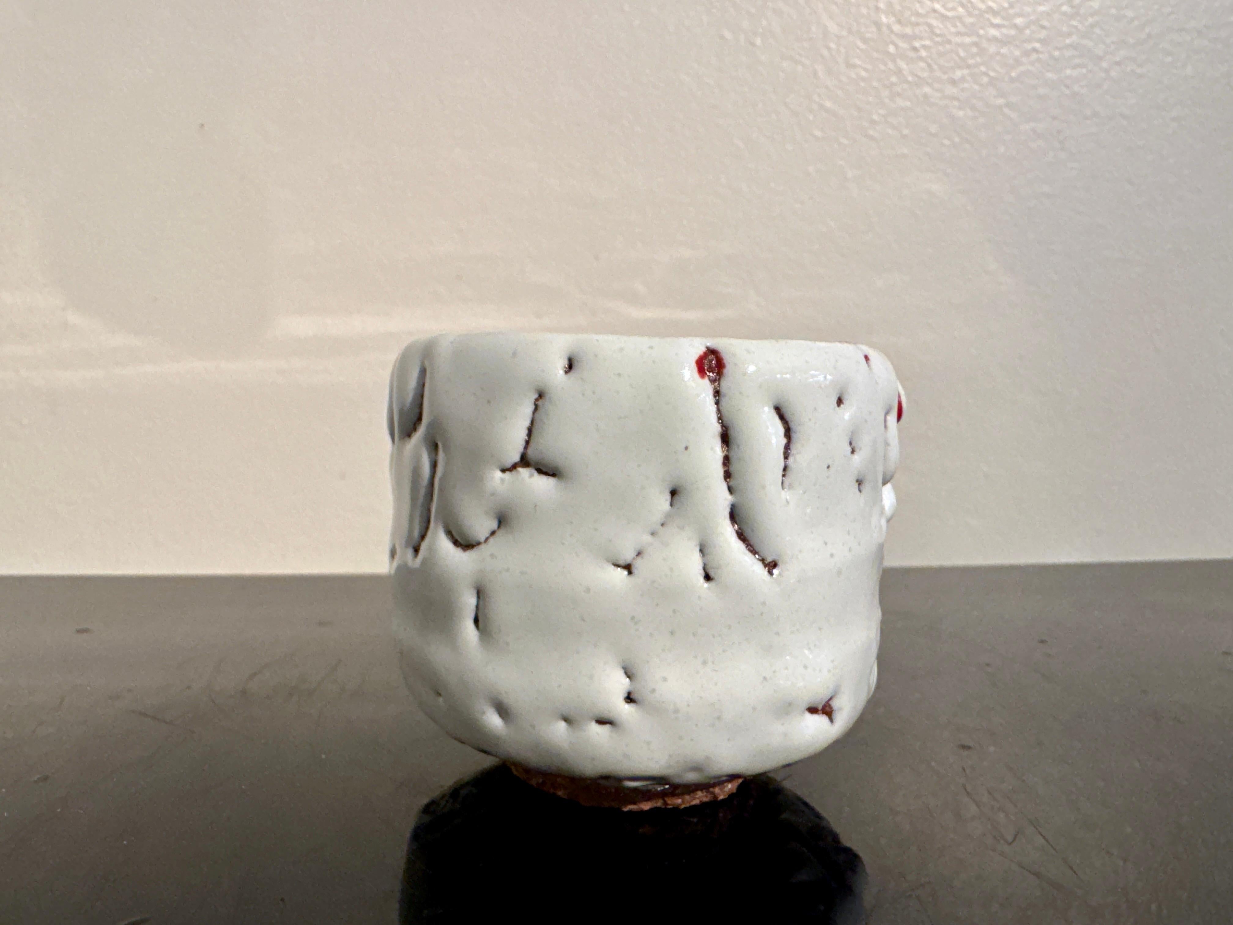 Japanische Oni Hagi Chawan (Teeschale)  von Seigan Yamane, ca. 2010, Japan im Zustand „Gut“ im Angebot in Austin, TX