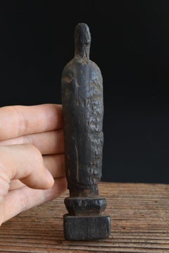 Small Japanese Wooden Buddha Statue / Abstract Buddha Statue / Edo Period