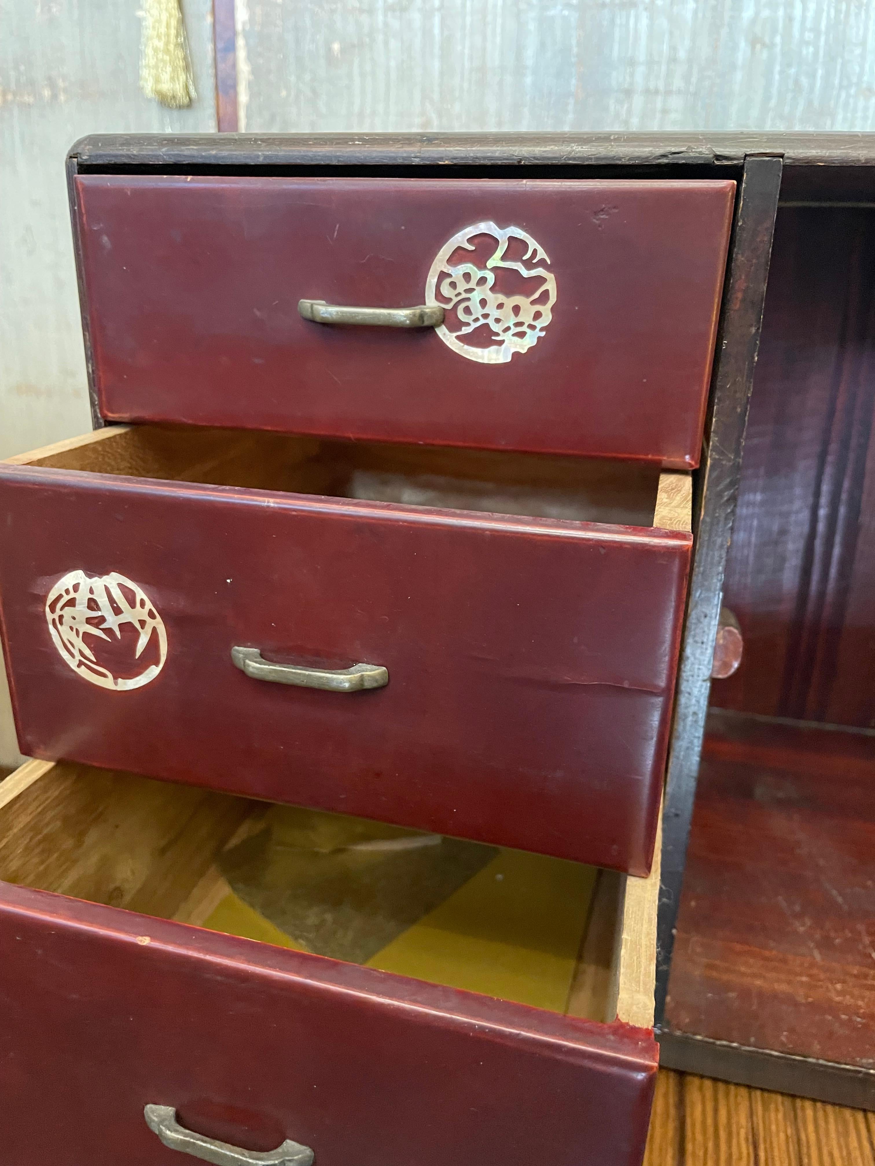 Small Japanese Wooden Cupboards 1970s For Sale 7