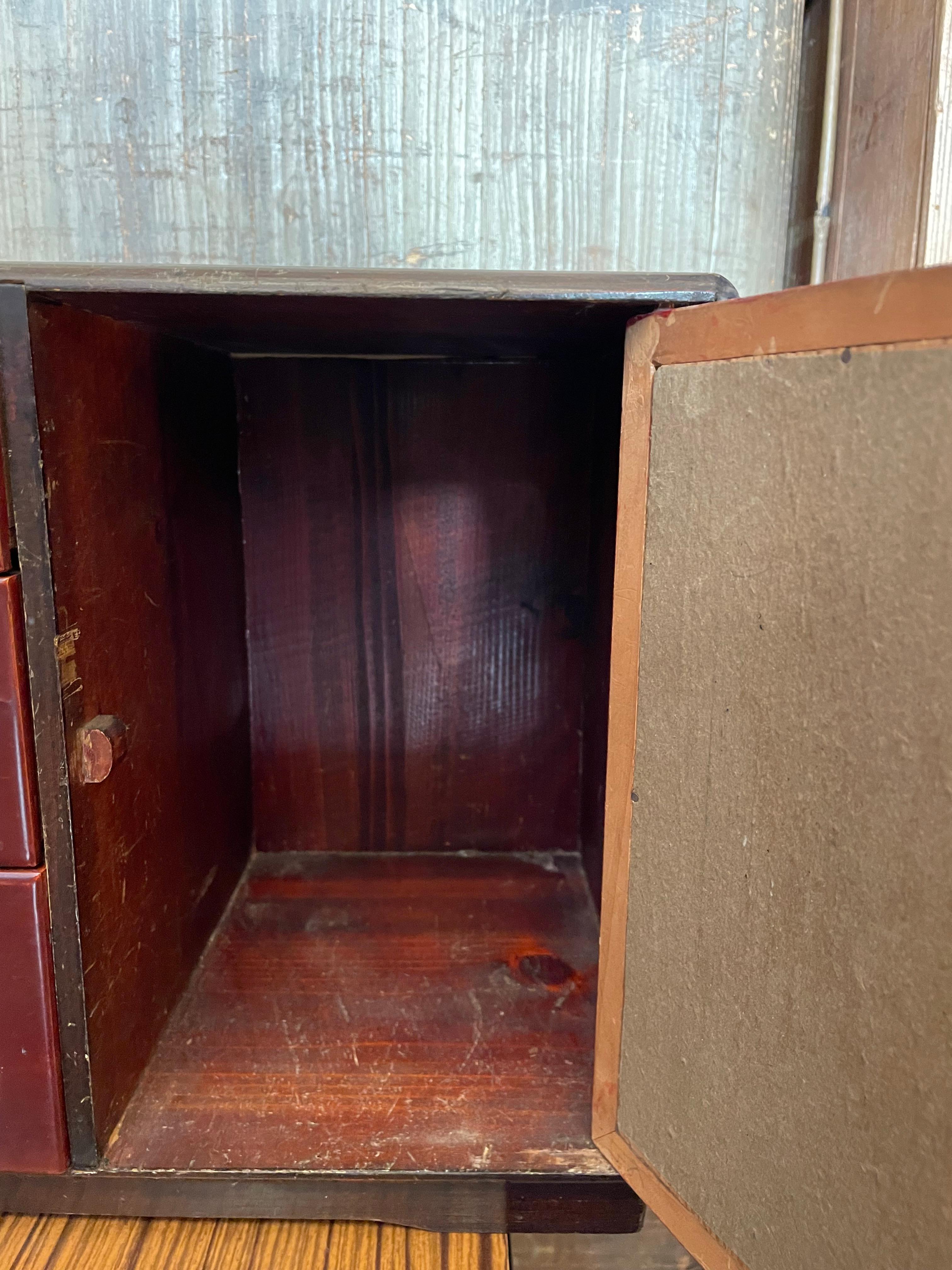 Small Japanese Wooden Cupboards 1970s For Sale 9
