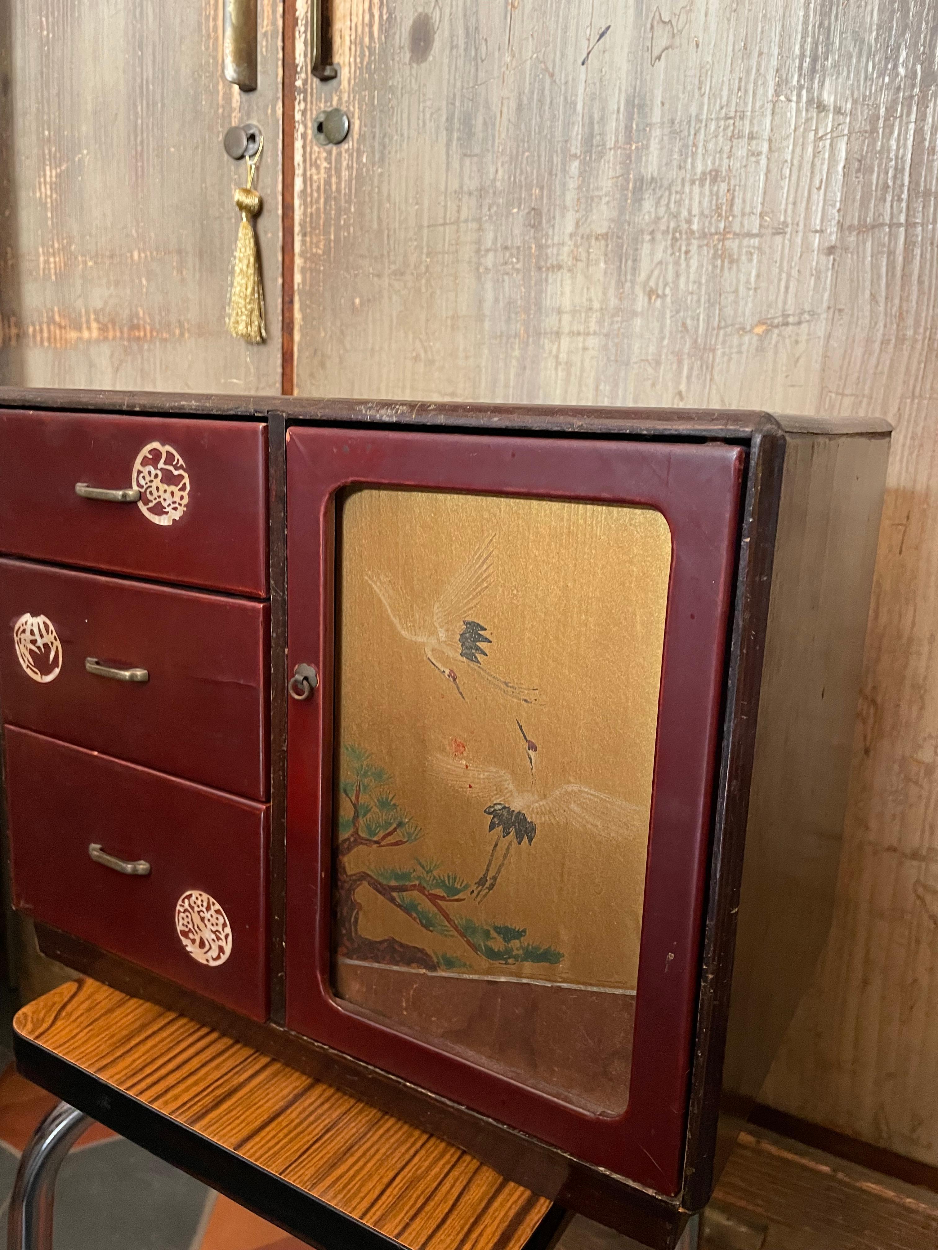 Small Japanese Wooden Cupboards 1970s For Sale 12