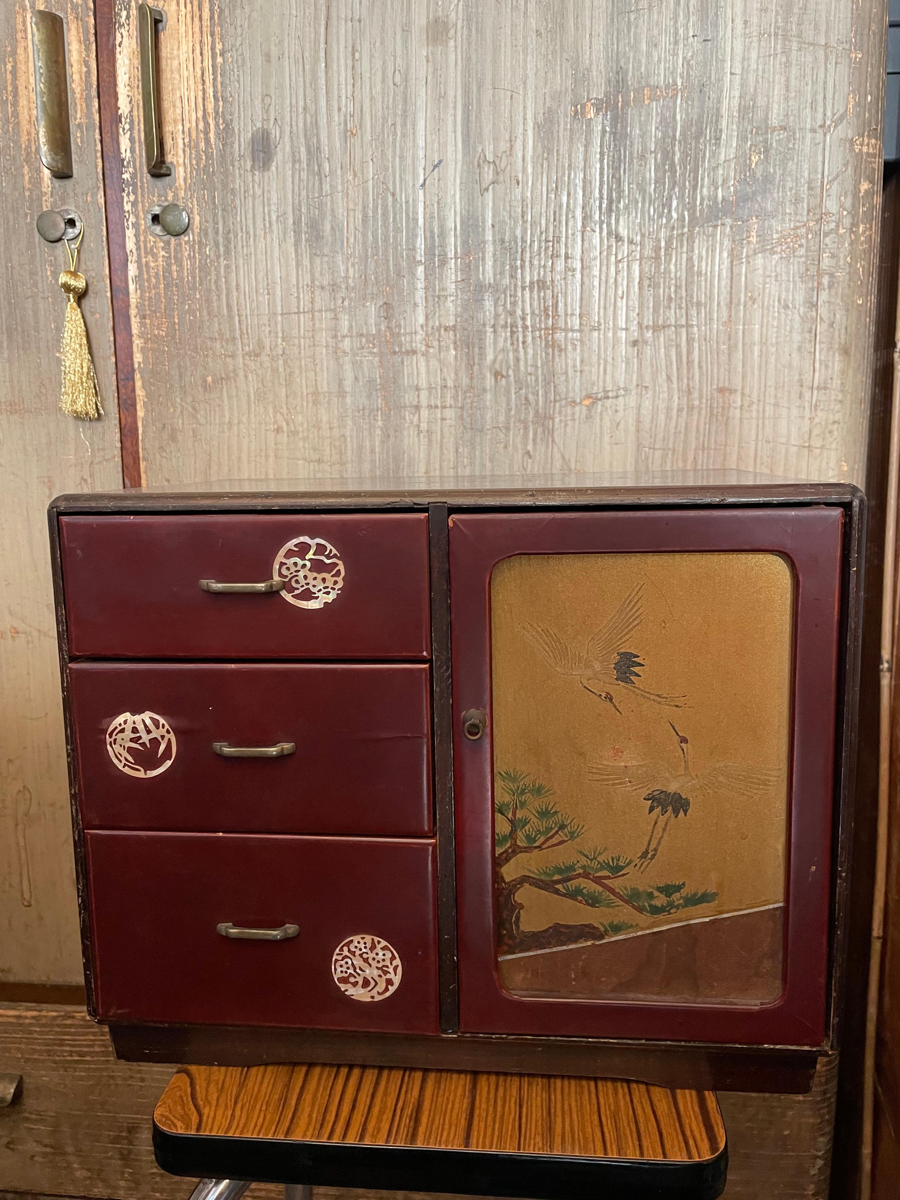 Small Japanese Wooden Cupboards 1970s For Sale 13