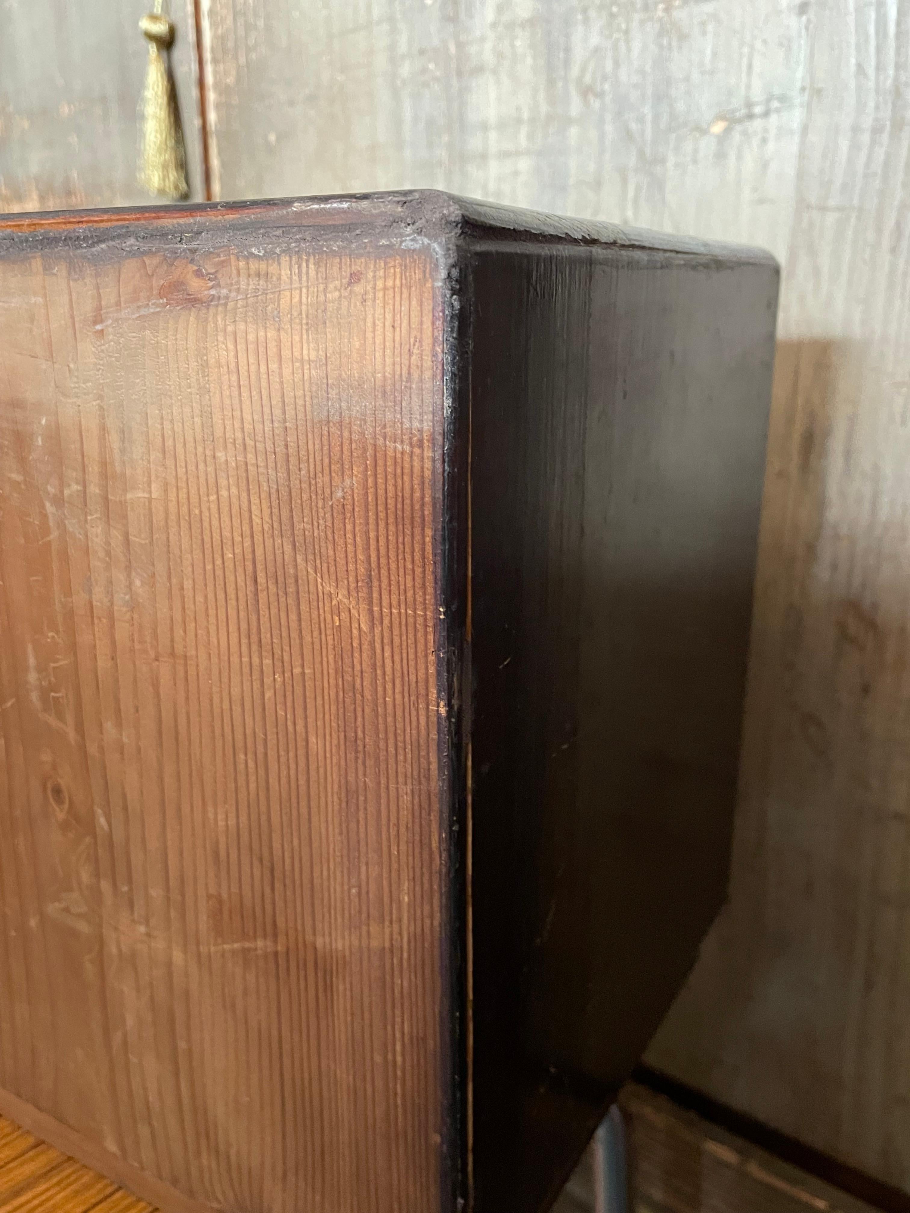Metal Small Japanese Wooden Cupboards 1970s For Sale