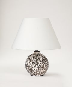 Small Jean Besnard Style Art Deco Round Lamp, France, c. 1930