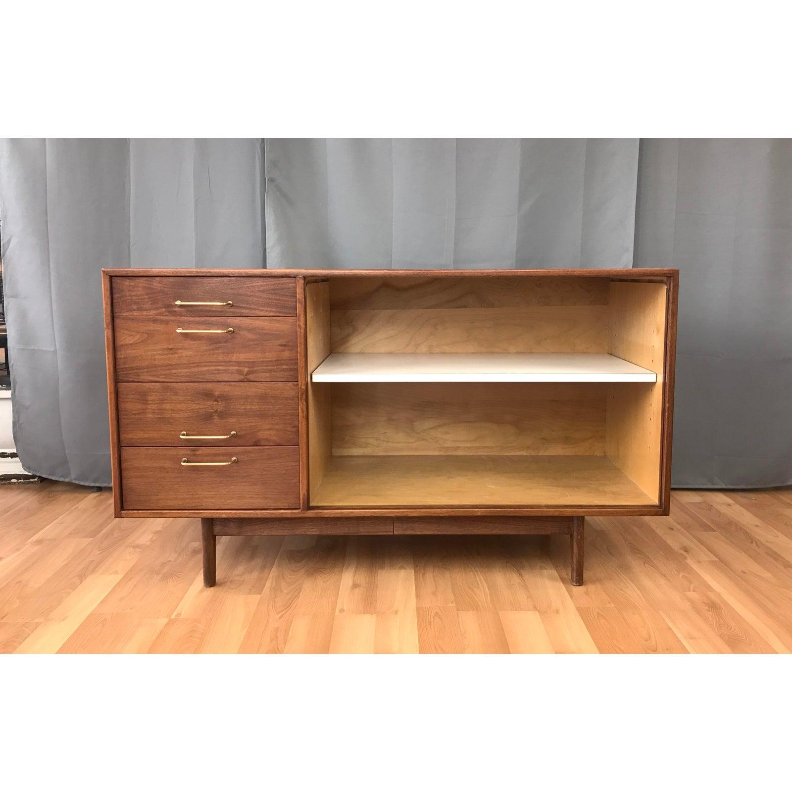 Small Jens Risom Walnut Credenza / Sideboard 5