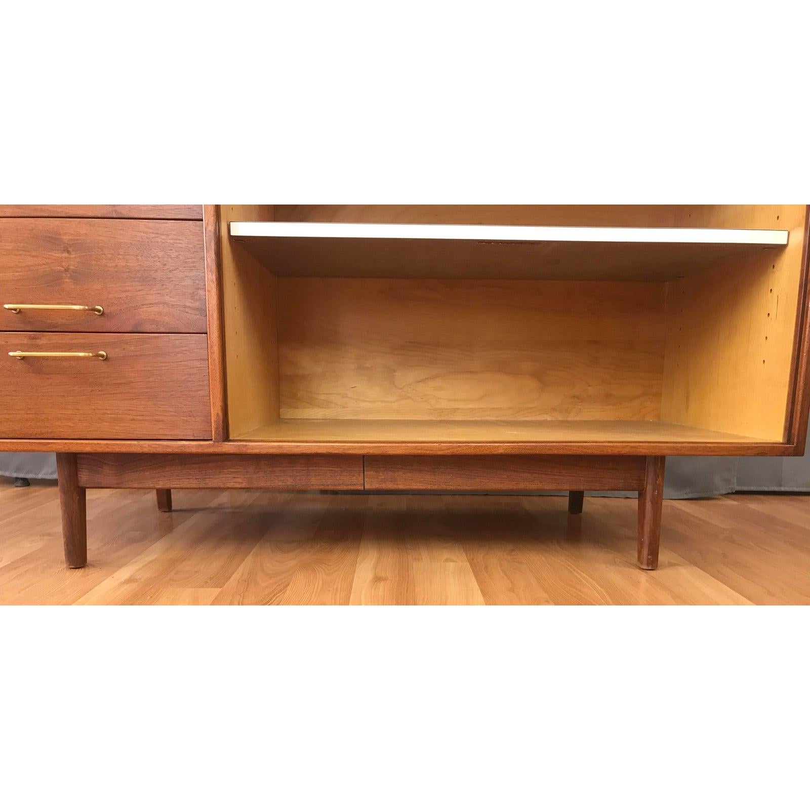 Small Jens Risom Walnut Credenza / Sideboard 1