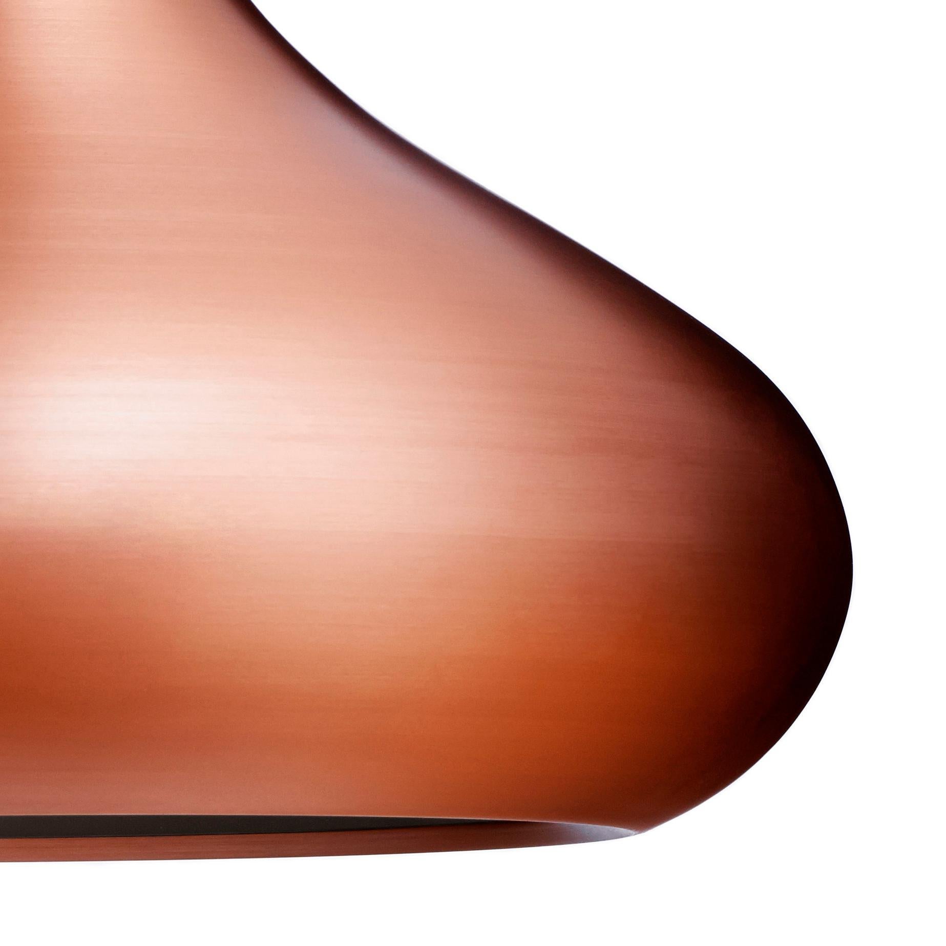 Small Jo Hammerborg 'Orient' Pendant for Fritz Hansen in Copper and Rosewood For Sale 4