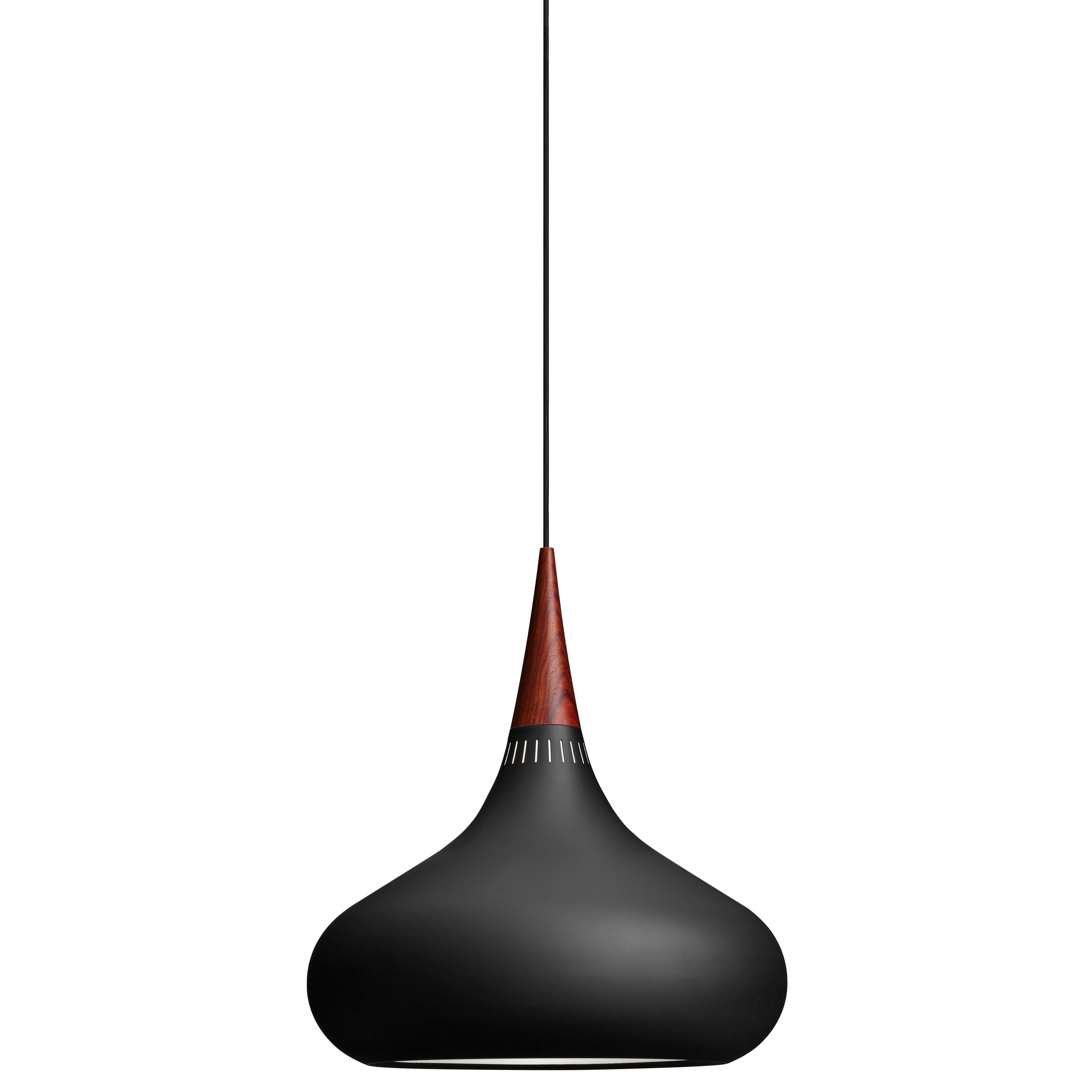 Wood Small Jo Hammerborg 'Orient' Pendant Lamp for Fritz Hansen in Black and Rosewood For Sale