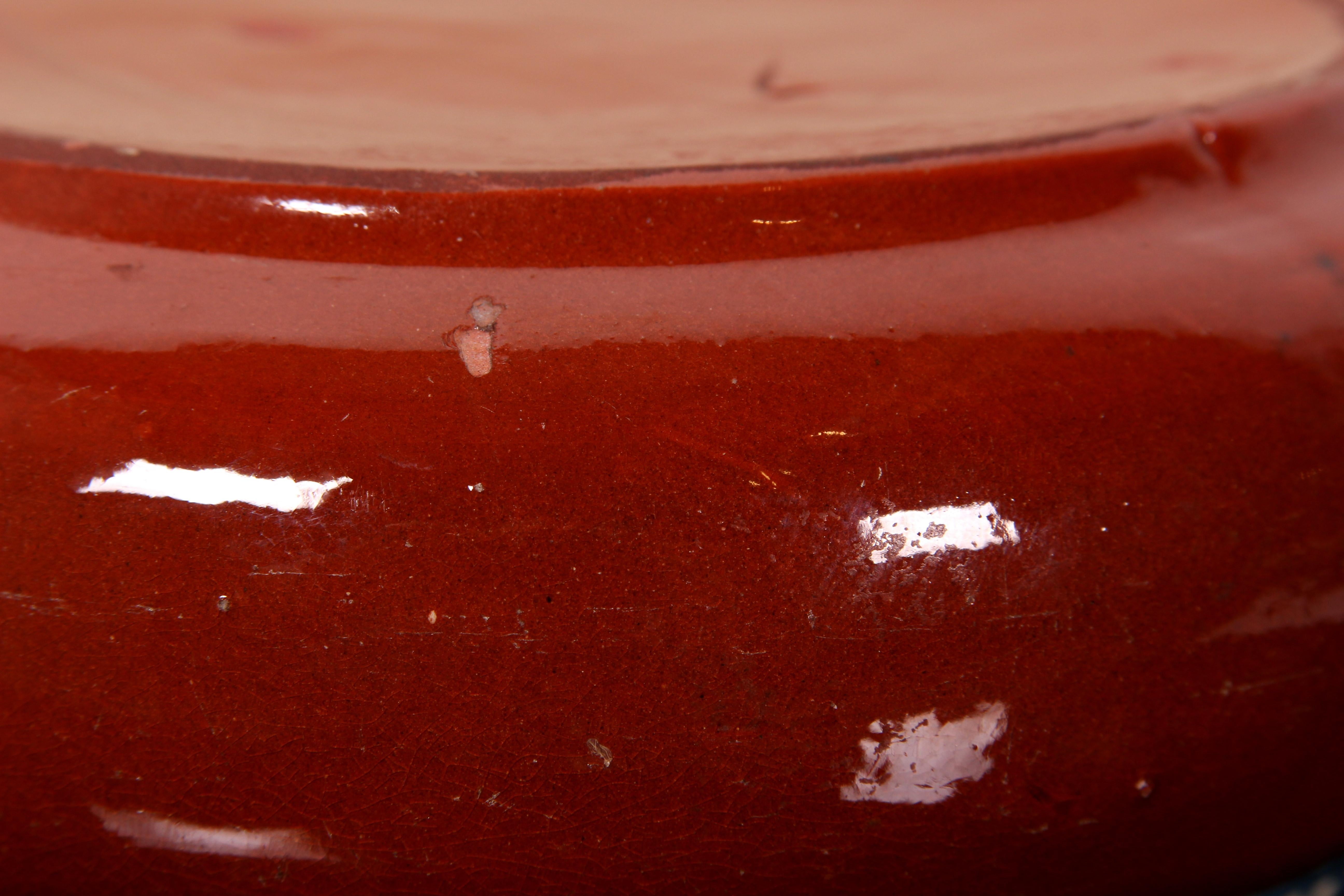 small Jugendstil Austrian Art Nouveau bowl ar. 1910 lion crest red clay signed For Sale 2